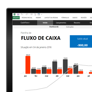 Planilha fluxo de caixa em Excel grátis