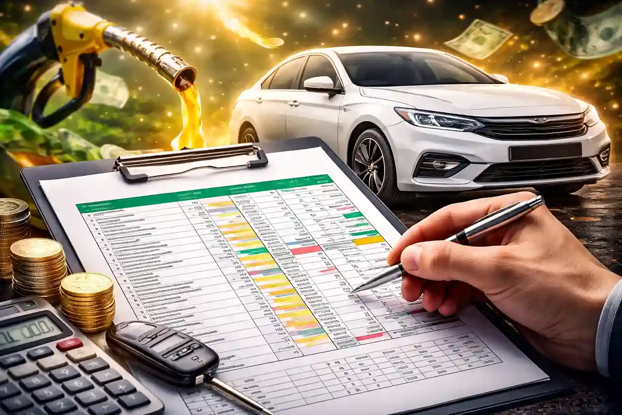 Planilha grátis de custo com veículo