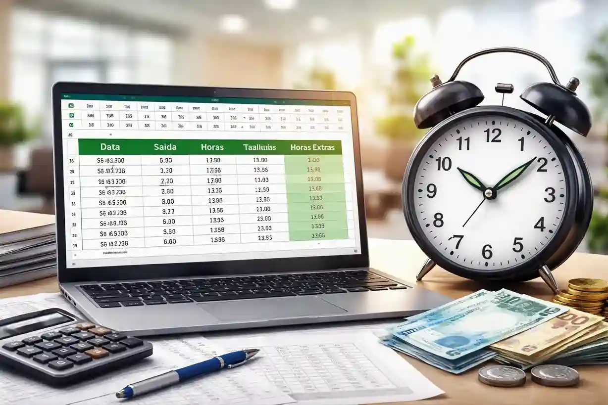 Planilha grátis controle de horas extras