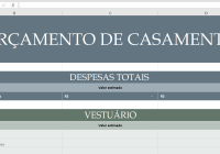 Planilha de Planejamento de Casamentos