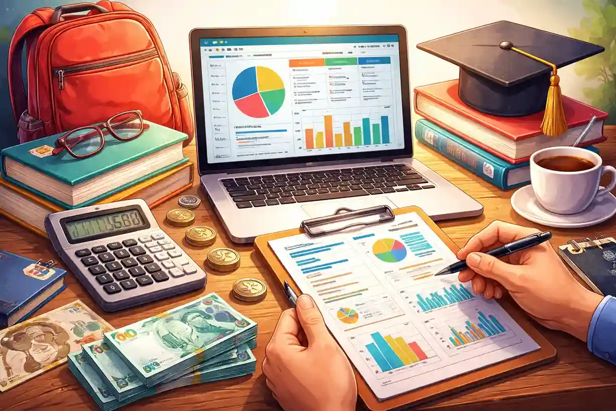 Planilha de orçamento e gastos com a faculdade